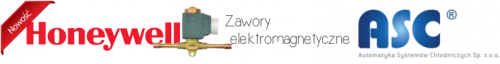 Baner Honeywell. Zawory elektormagnetyczne, ASC Automatyka System&oacute;w Chłodniczych Sp.z o.o.